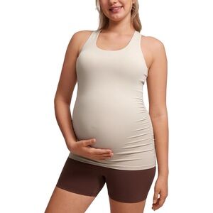 CRZ YOGA Beige Tank Top